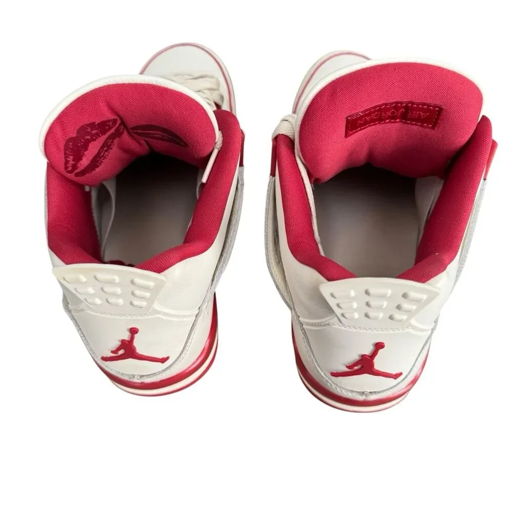 Air Jordan 4 Retro Valentines Day Wmns 12.5/ M 11 HV0823-108 Pale Ivory Red